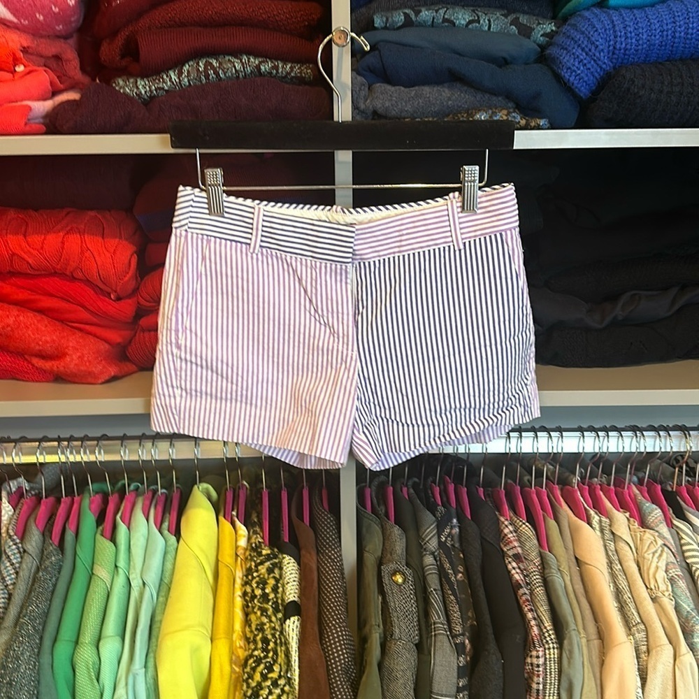 J Crew purple striped shorts size 0​